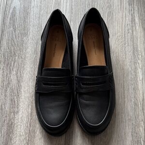 Time and Tru Black Men’s Slip-On Penny Loafers